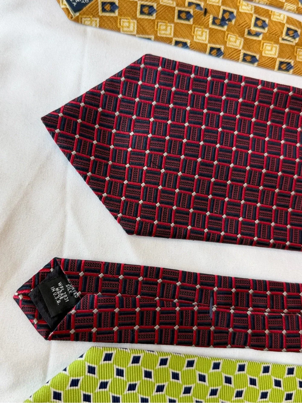 Lot 5 100% Silk Ties Tommy Hilfiger Jos A Bank Palatina Fanti USA